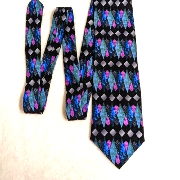 Men's Vintage 100% Silk Tie - Cocktail Collection (Vodka Under a Microscope) - Picture 1 of 12